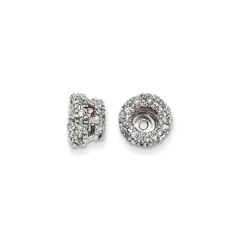 14K White Gold Diamond Earring Jacket