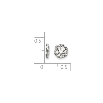 14k White Gold AA Diamond Earring Jacket