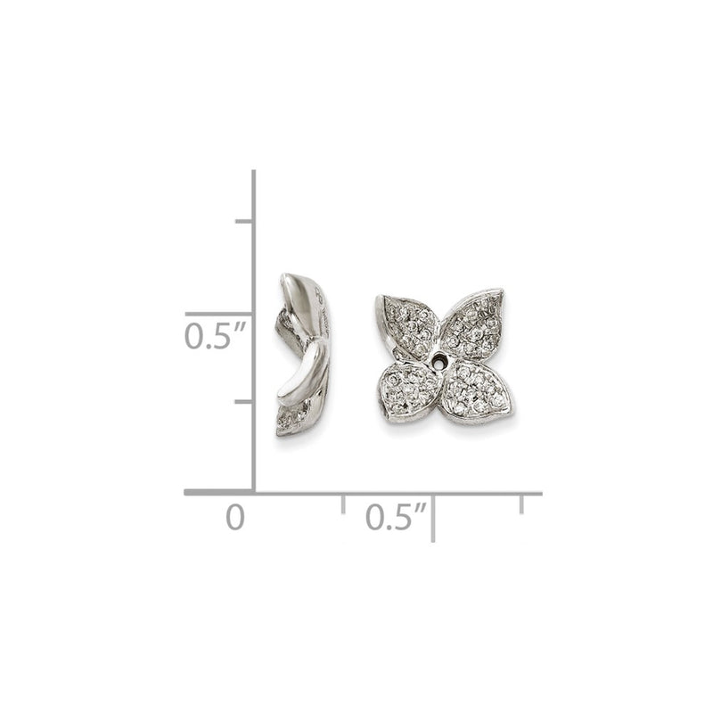 14K White Gold Diamond Earring Jacket