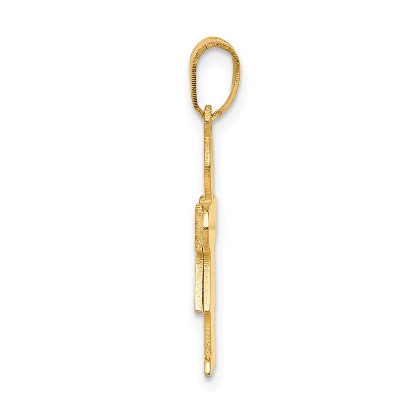14k Yellow Gold Girl Charm