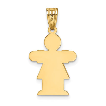 14k Yellow Gold Girl Charm