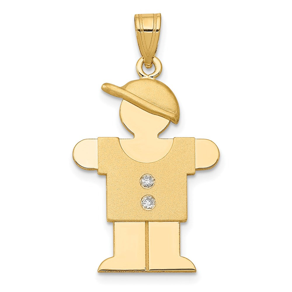 14k VS Diamond kid pendant