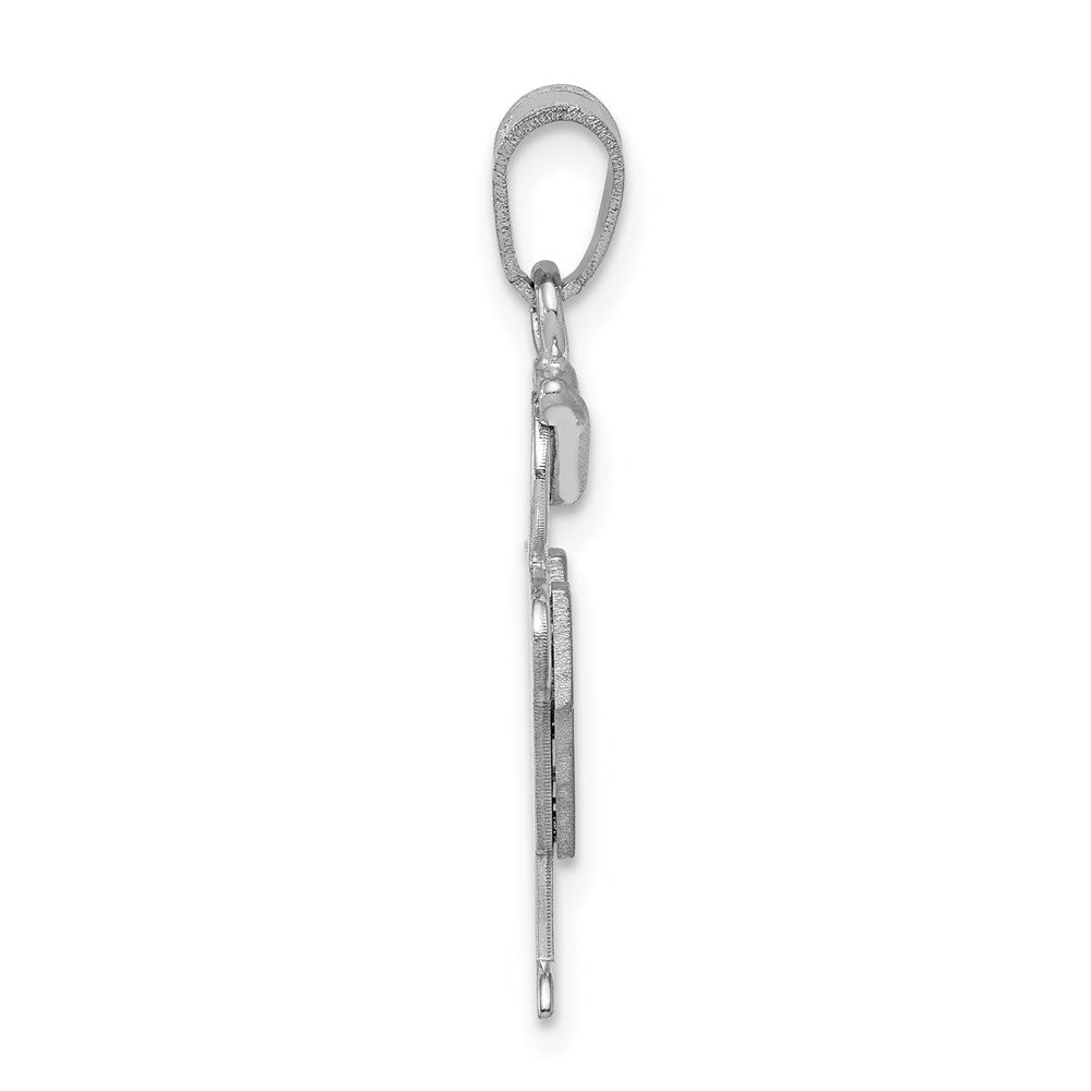 14k White Gold Small Boy w/Hat on Right Engravable Charm