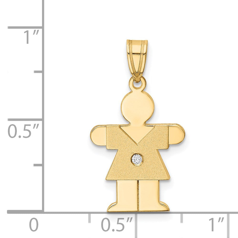 14k AA Diamond Kid Pendant