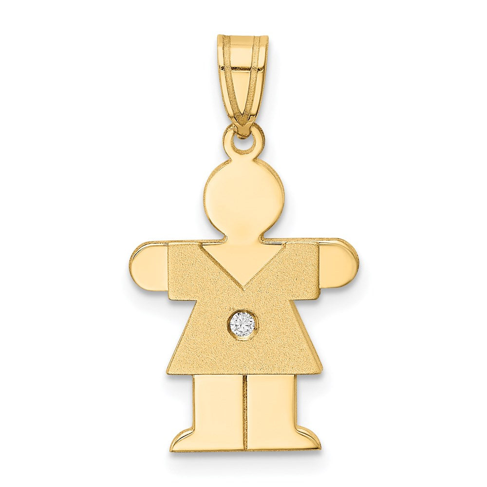 14k AA Diamond Kid Pendant