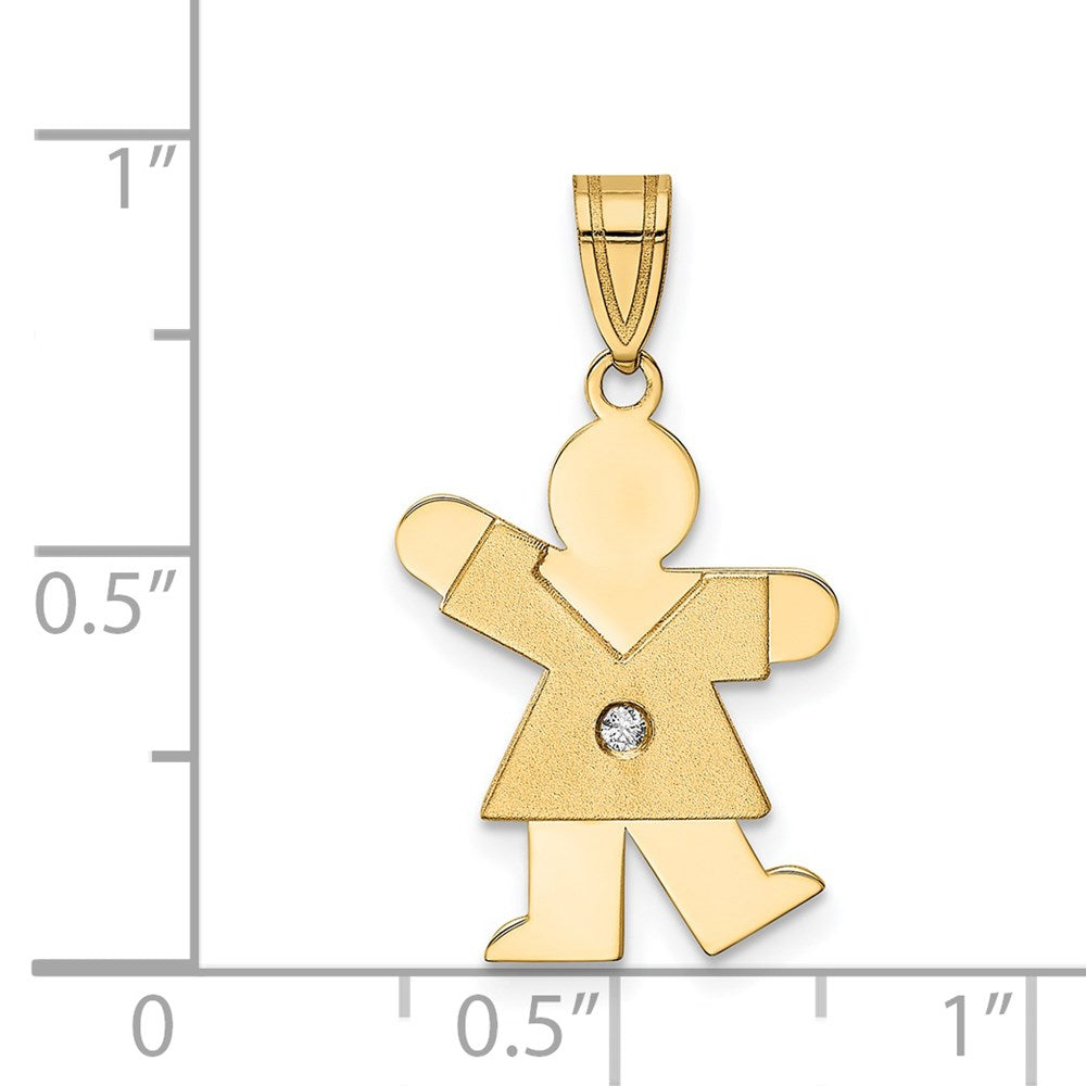 14k AA Diamond Kid Pendant