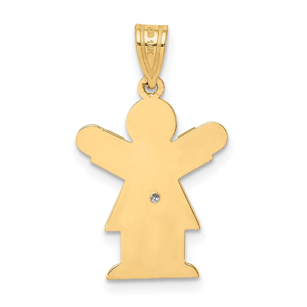 14k AA Diamond Kid Pendant