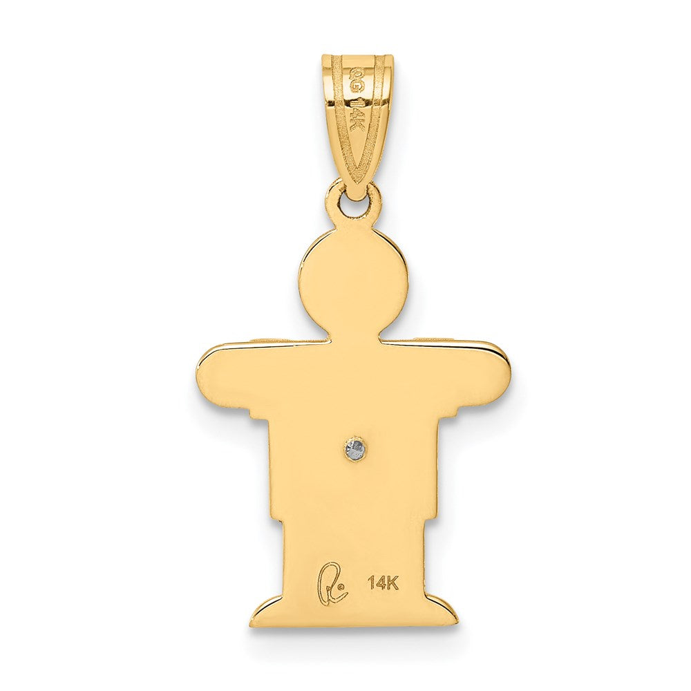 14k AA Diamond Kid Pendant