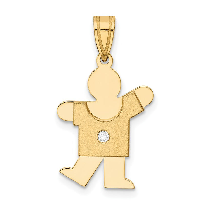 14k AA Diamond Kid Pendant