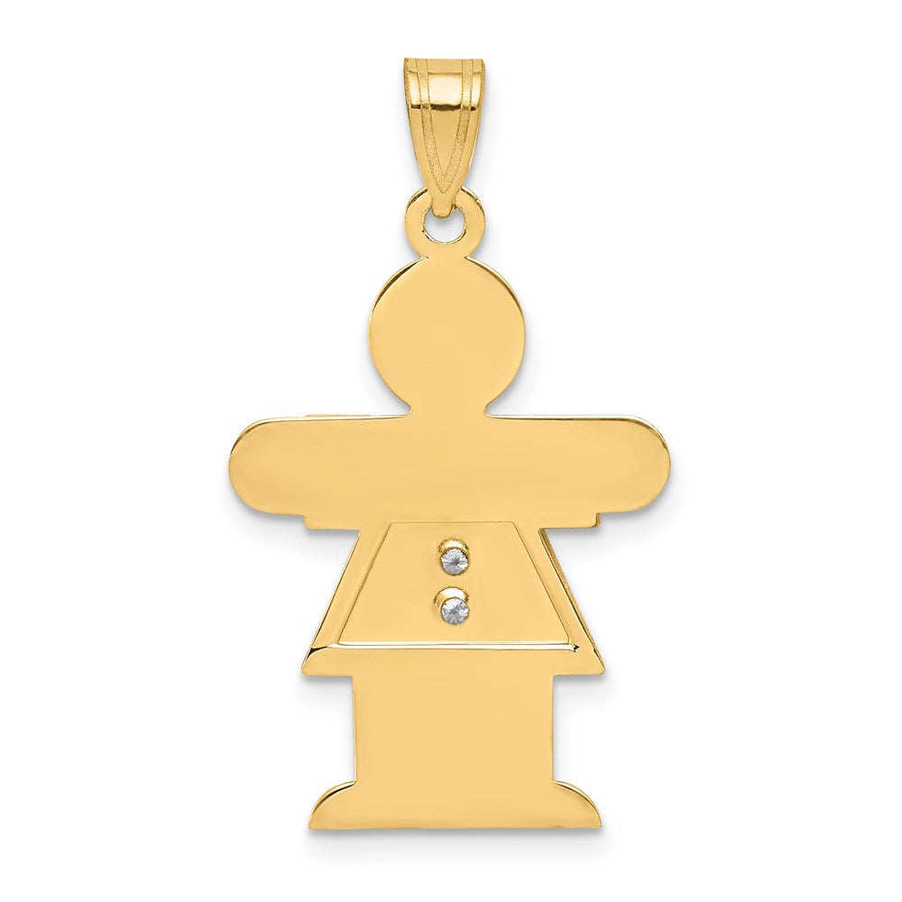 14k AA Diamond Kid Pendant