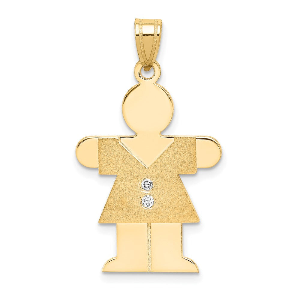 14k AA Diamond Kid Pendant