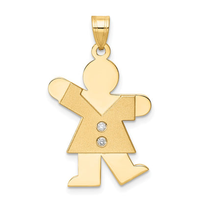 14k AA Diamond Kid Pendant