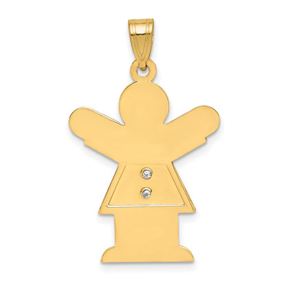 14k AA Diamond Kid Pendant