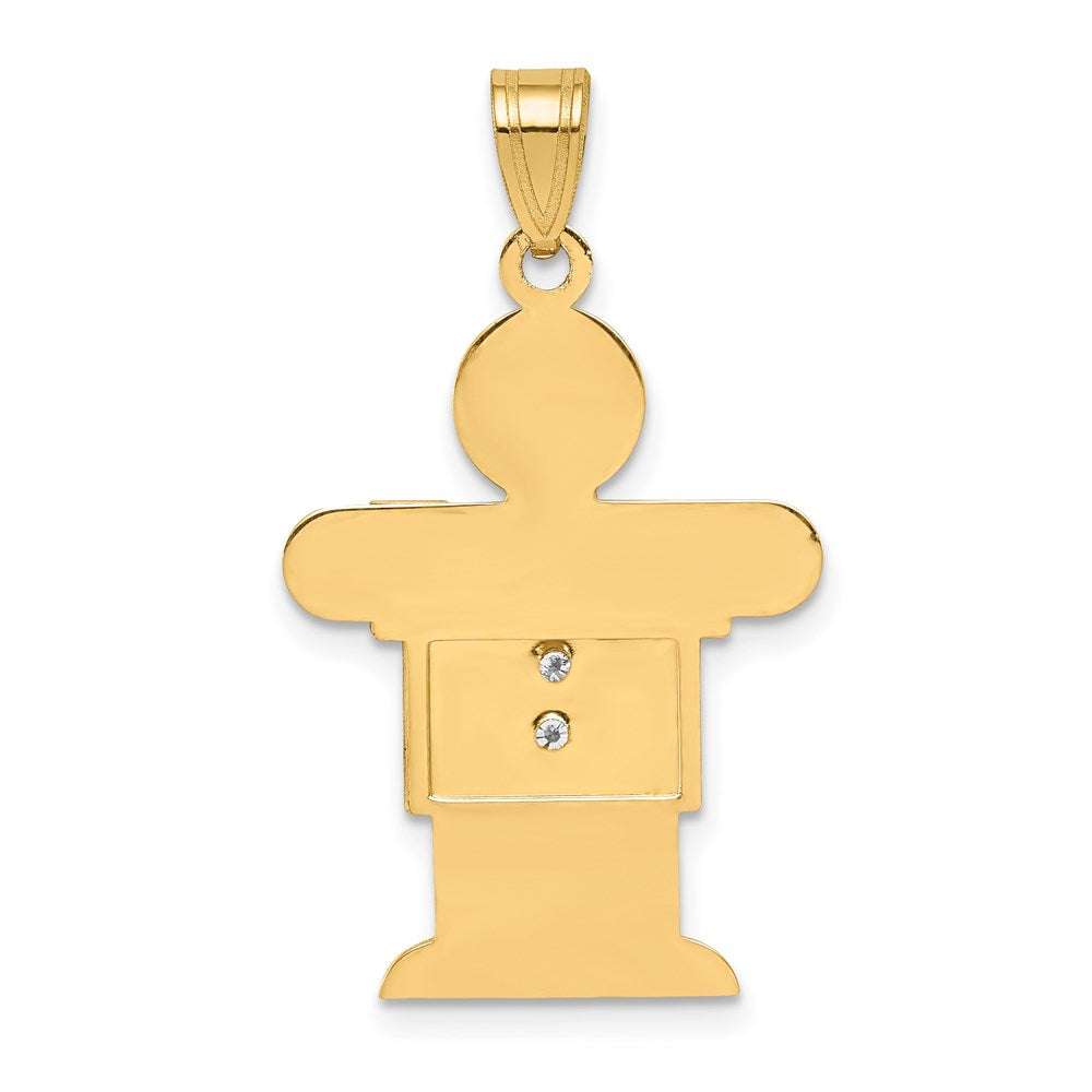 14k AA Diamond Kid Pendant