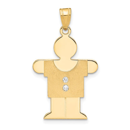 14k AA Diamond Kid Pendant