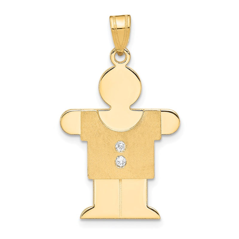 14k AA Diamond Kid Pendant