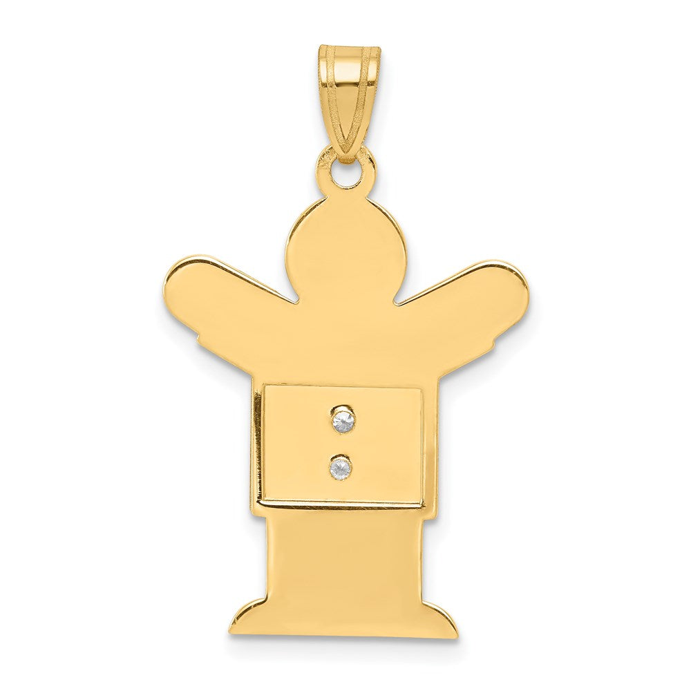 14k AA Diamond Kid Pendant