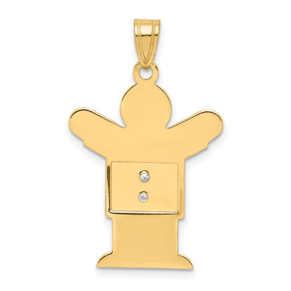 14k AA Diamond Kid Pendant