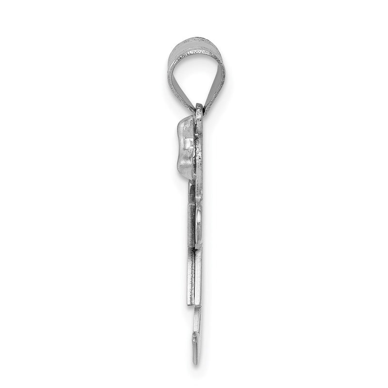 14k White Gold VS Diamond kid pendant