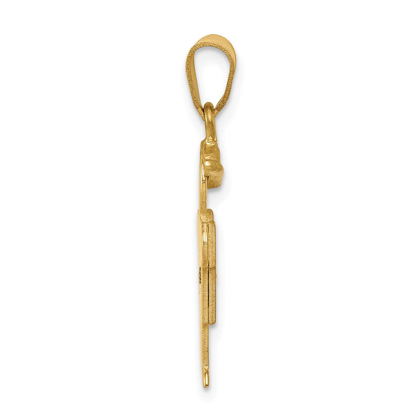14k AAA Diamond kid pendant