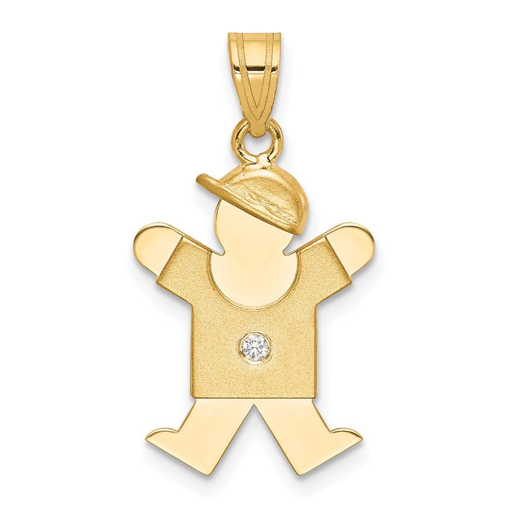 14k A Diamond kid pendant