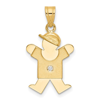 14k A Diamond kid pendant