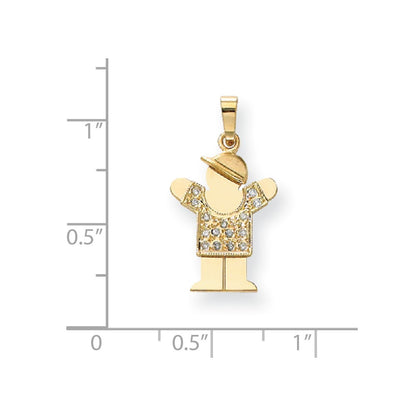 14k AA Diamond kid pendant