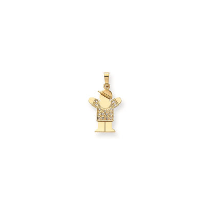 14k AA Diamond kid pendant