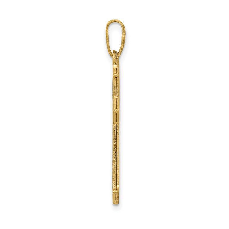 14k Yellow Gold Passion Cross Pendant