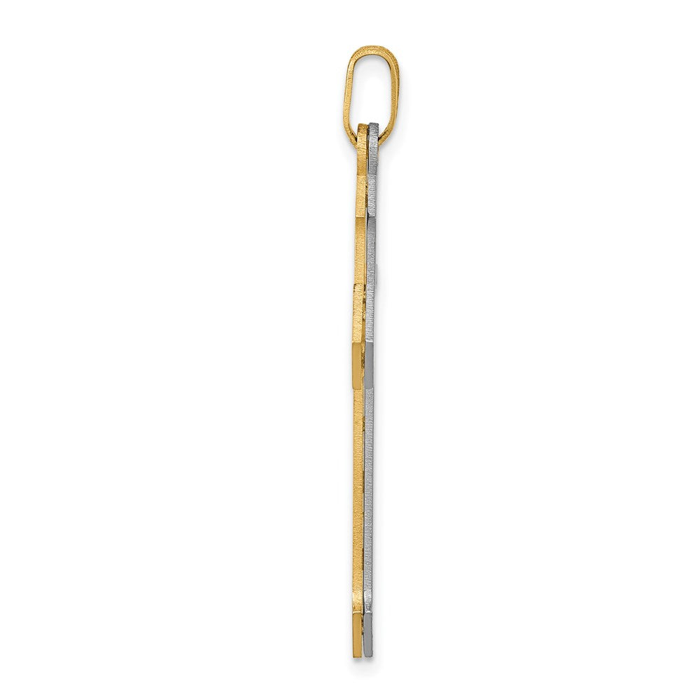 14k Two-tone Gold Passion Cross Pendant
