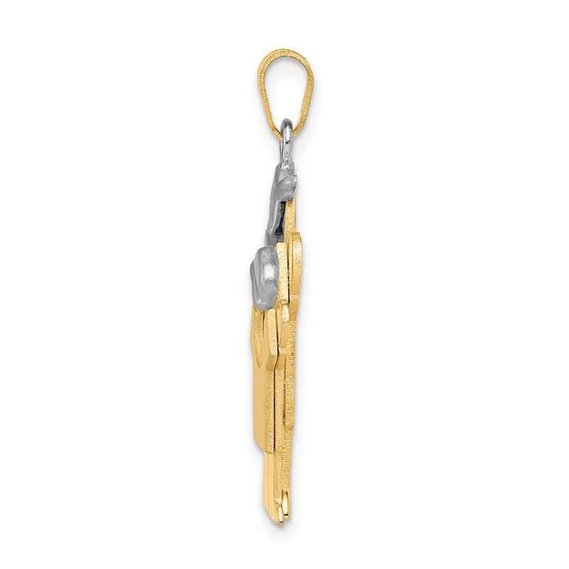 14k Two-tone Gold Two-tone Gold Big Boy and Little Boy Engravable Charm