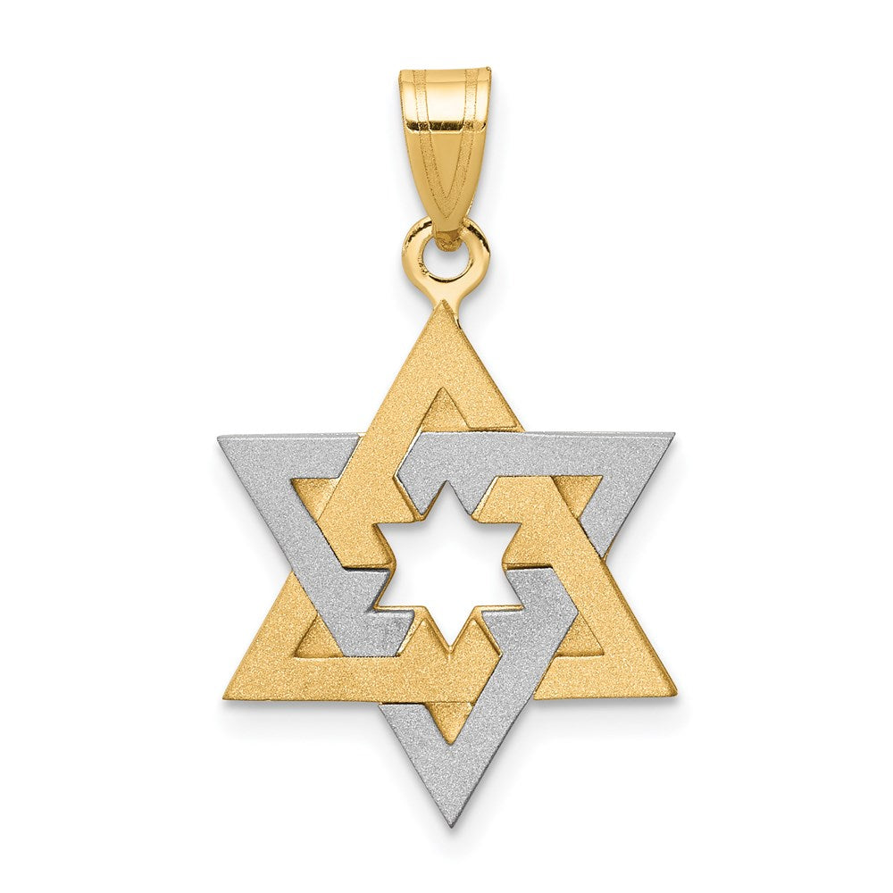 14k Two-tone Gold Two-tone Gold Star Of David Pendant