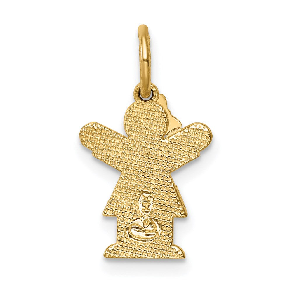 14k Yellow Gold Mini Girl Love Charm