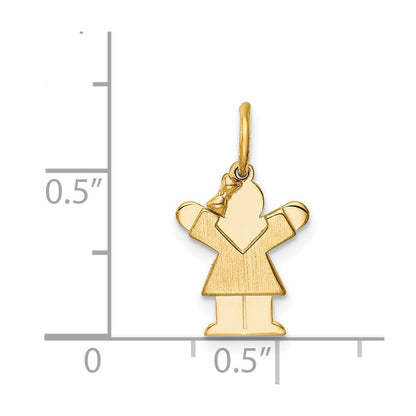 14k Yellow Gold Mini Girl Love Charm