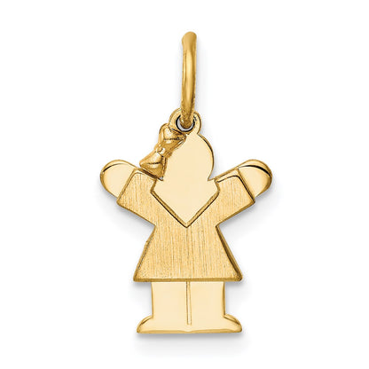 14k Yellow Gold Mini Girl Love Charm