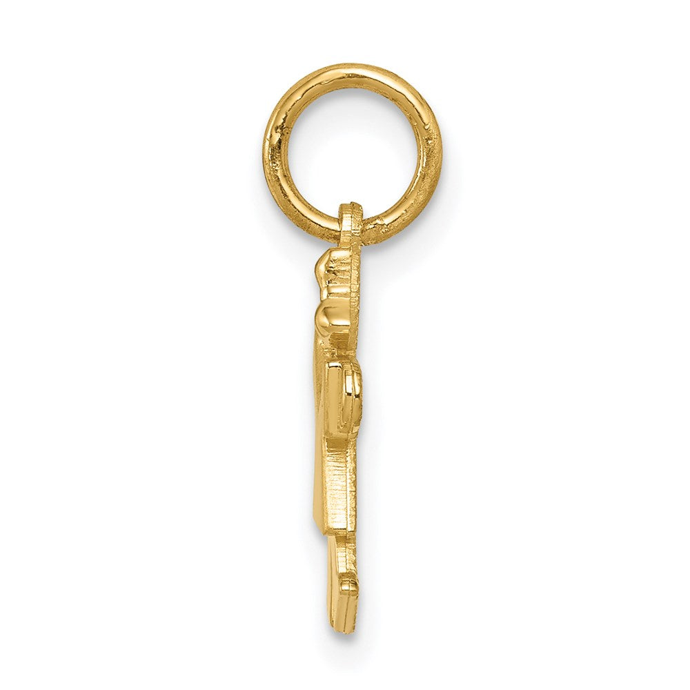 14k Yellow Gold Mini Girl Kiss Charm