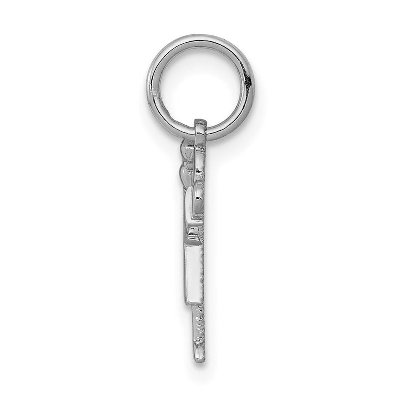 14k White Gold White Mini Girl Love Charm