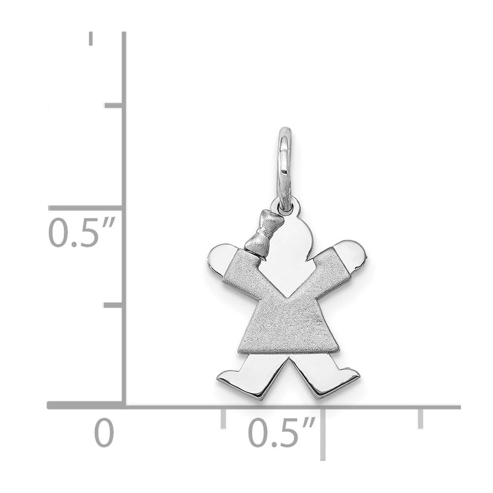 14k White Gold White Mini Girl Joy Charm