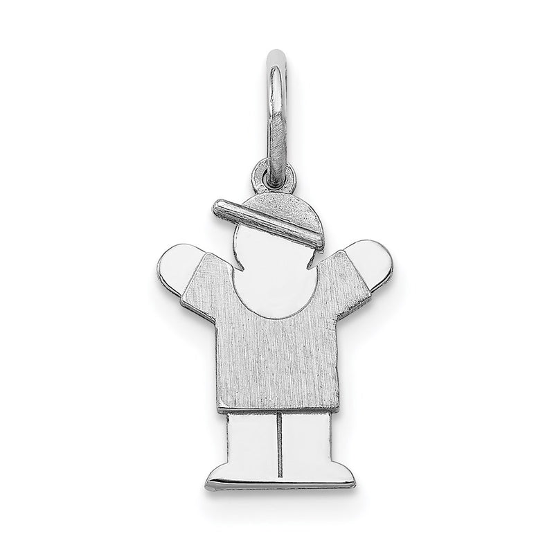 14k White Gold White Mini Boy Love Charm