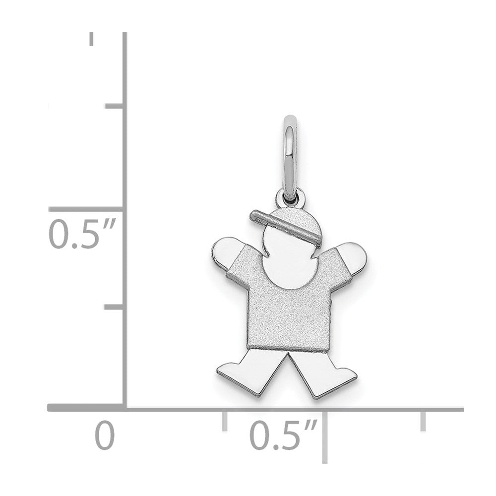14k White Gold White Mini Boy Joy Charm
