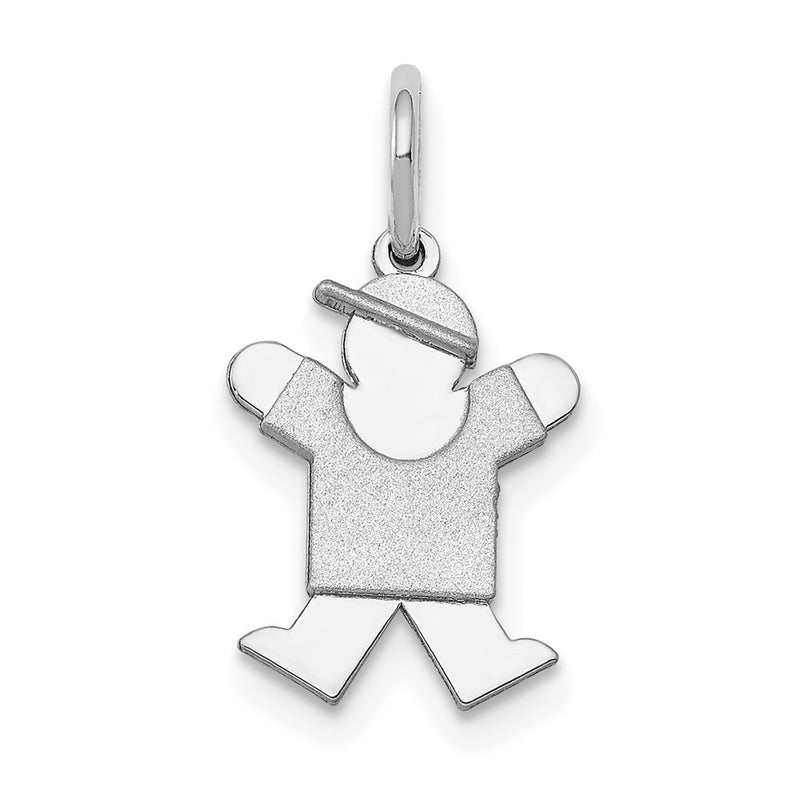 14k White Gold White Mini Boy Joy Charm