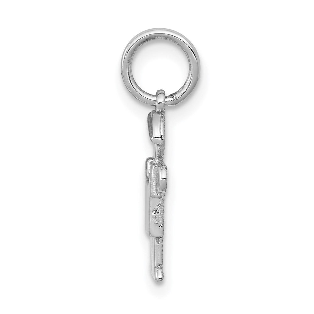 14k White Gold White Mini Boy Hugs Charm