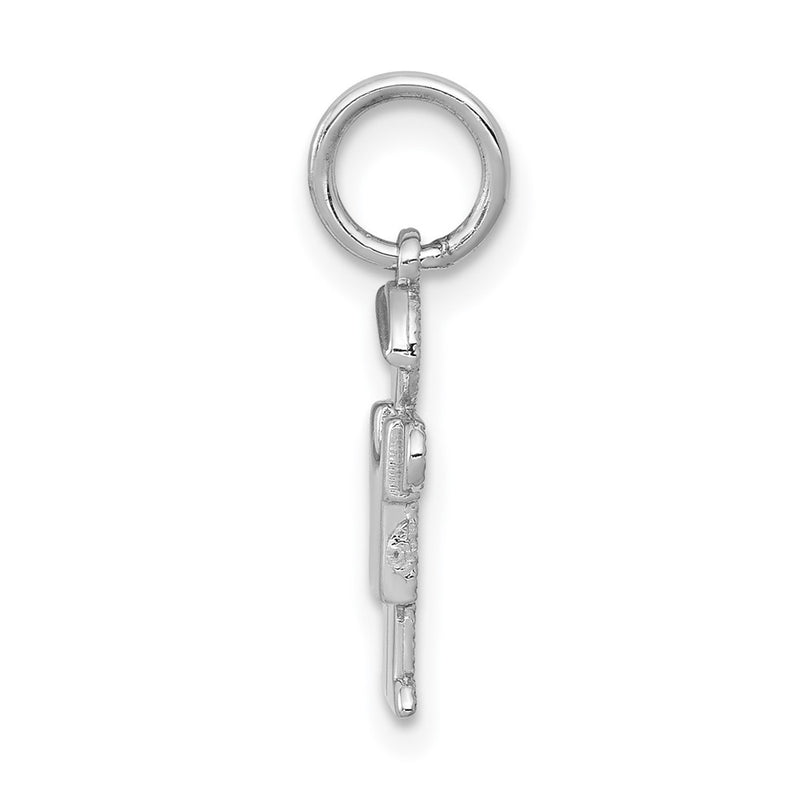 14k White Gold White Mini Boy Hugs Charm