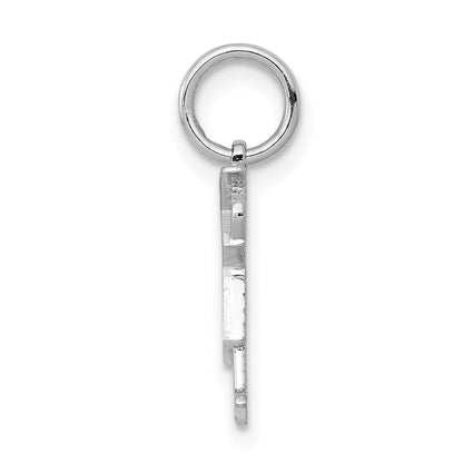 14k White Gold White Mini Boy Kiss Charm