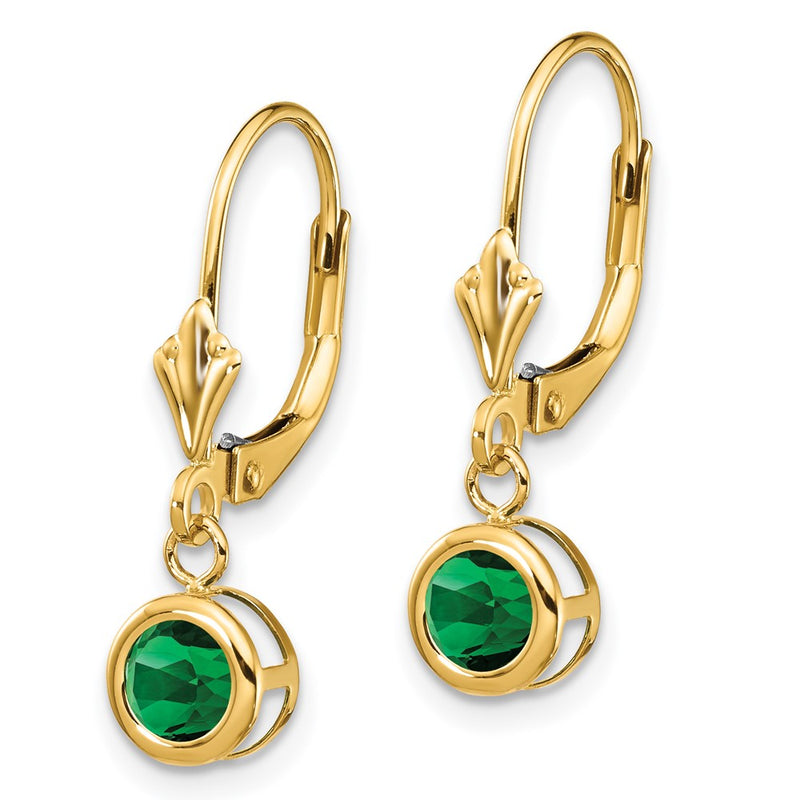 14k Yellow Gold 5mm Mount St. Helens Leverback Earring