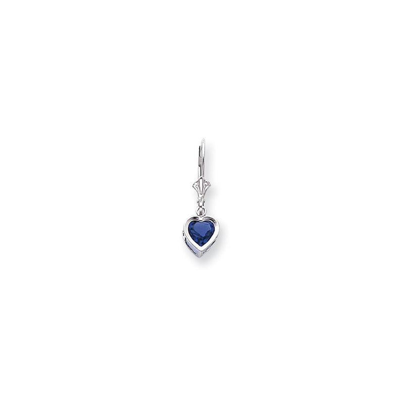 14k White Gold 6mm Heart Tsavorite Earrings