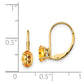 14k Yellow Gold 6x4mm Oval Citrine Leverback Earrings