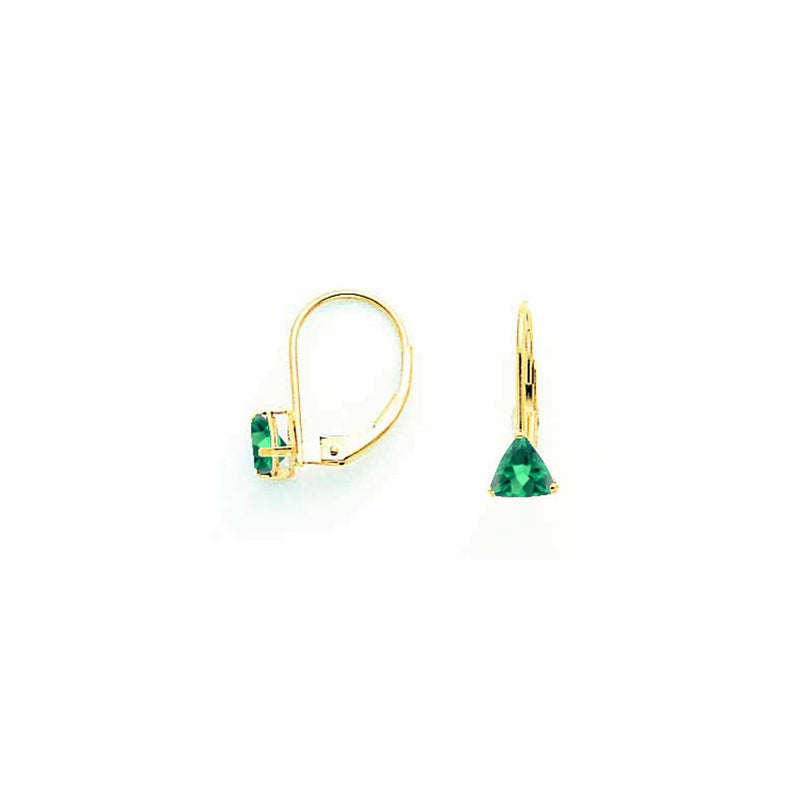 14k Yellow Gold 5mm Mount St. Helens leverback Earrings