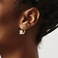 14k Yellow Gold 7x5mm Emerald Cut Cubic Zirconia Leverback Earrings