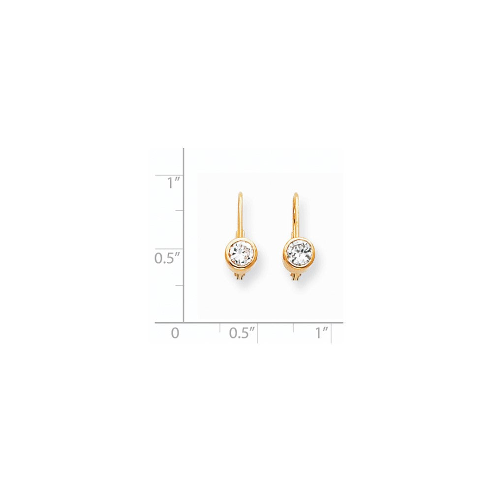 14k Yellow Gold Real Diamond Leverback Earrings XLB15AA